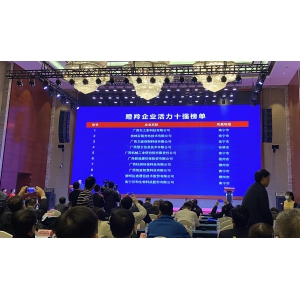 碧清源公司荣获“2020年广西瞪羚企业创新活力10强”称号